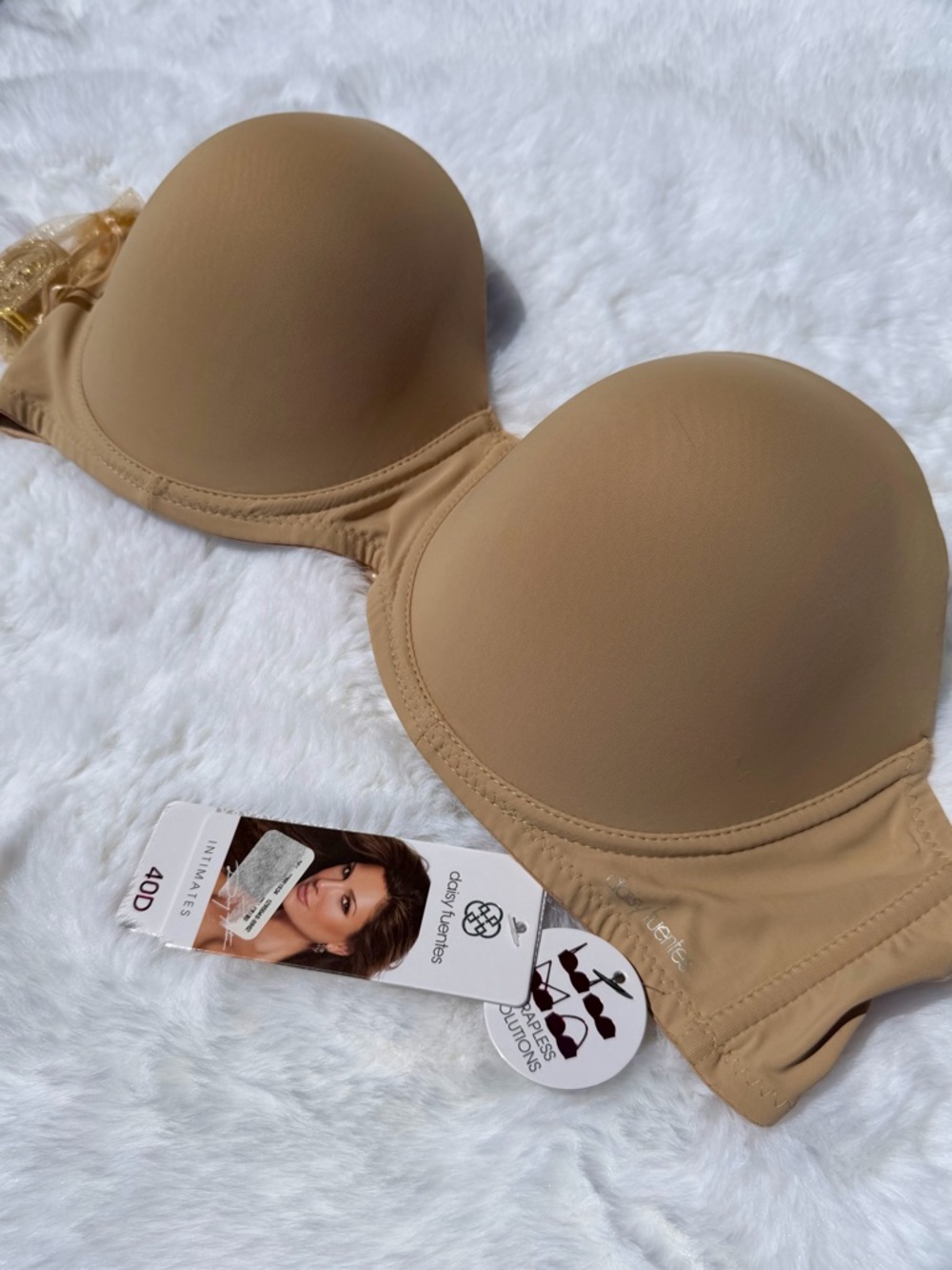 Daisy Fuentes Nude/Tan Strapless Push-Up Bra